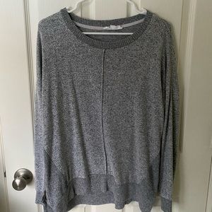 Grey Hippie Rose Side-Zip Sweater